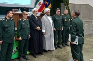 تجلیل از فرمانده سپاه آذرشهر به عنوان فرمانده برتر