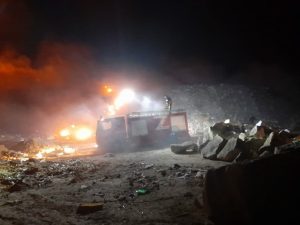 آتش سوزی محل دفن زباله آذرشهر