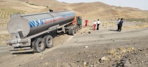 تصادف تریلی محور آذرشهر عجبشیر