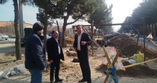بازدید فرماندار آذرشهر از شبکه فاضلاب آذرشهر (2)